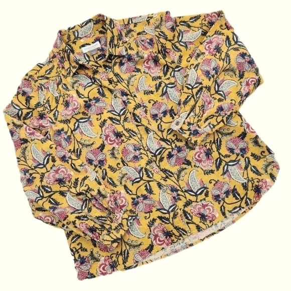 Pilcro by Anthropologie , Vintage Paisley Floral Gold/Navy, US Women's Small - Picture 2 of 8
